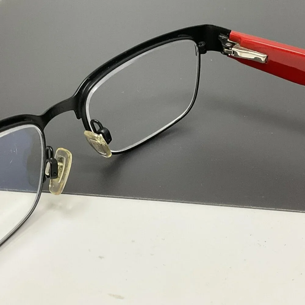 Polo Ralph Lauren 8036 3136 Black Red Rectangle Kids Eyeglasses Frames 46-15 125